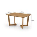 Ver imagem 2 de Conjunto Mesa de Jantar 1,20m Amadeirada com 4 Cadeiras em Corino Caramelo e Base de Madeira – Linha