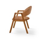 Ver imagem 7 de Conjunto Mesa de Jantar 1,20m Amadeirada com 4 Cadeiras em Corino Caramelo e Base de Madeira – Linha