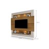 Painel de TV para sala grande cor carvalho / off white luxo - 3