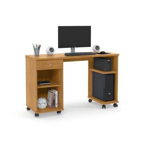 Mesa / Escrivaninha para Computador Mi com Rodízios Cor Cinamomo