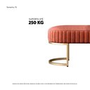 Ver imagem 4 de Banco Recamier Puff Glow Veludo Bege 75cm Zahav Estofados:Terracota