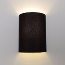 Ver imagem 3 de Arandela Meia Cana Retro Vivare Md-2003 Cúpula em Tecido 25-18x10cm - Bivolt Preto 127-220v