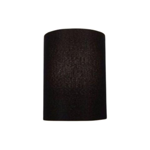 Arandela Meia Cana Retro Vivare Md-2003 Cúpula em Tecido 25-18x10cm - Bivolt Preto 127-220v