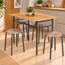 Ver imagem 1 de Conjunto Mesa Dobrável com 4 Banquetas Cozinha Apartamento