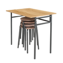 Ver imagem 7 de Conjunto Mesa Dobrável com 4 Banquetas Cozinha Apartamento