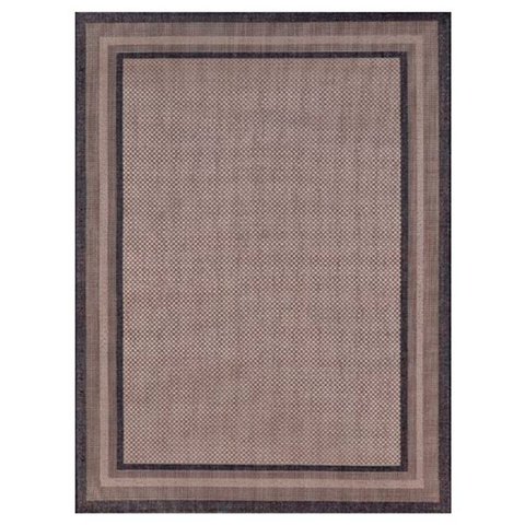 Tapete para Sala 133 X 190 Cm Retangular Nature Eco Moldura Boucle Cinza Escuro - Clicklar