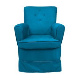 Poltrona de Amametação + Puff com Balanço Dayane Suede:azul Royal - 3