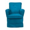 Poltrona de Amametação + Puff com Balanço Dayane Suede:azul Royal - 3