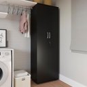 Ver imagem 2 de Armário Organizador Multiuso Kiev 2 Portas com Chave Preto