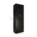 Ver imagem 4 de Armário Organizador Multiuso Kiev 2 Portas com Chave Preto