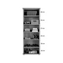 Ver imagem 3 de Armário Organizador Multiuso Kiev 2 Portas com Chave Preto