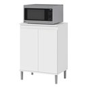 Ver imagem 1 de Balcão Microondas 2 Portas Multiuso Ej Móveis Cozinha:branco