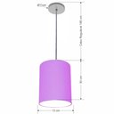 Ver imagem 2 de Lustre Luminária Pendente Vivare Free Lux Pe-4102cz Cúpula em Tecido 13x30cm