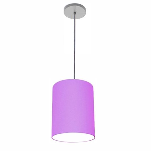Lustre Luminária Pendente Vivare Free Lux Pe-4102cz Cúpula em Tecido 13x30cm
