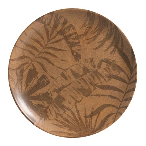 Conjunto com 6 Pratos Raso Coup Palm Tree Terracota 29 Cm Alleanza Cerâmica