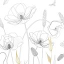 Ver imagem 1 de Painel de Parede The Wall 2 Floral Cinza 392121