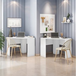 Conjunto com 2 Escrivaninhas de Canto 90x90 Cubic 
