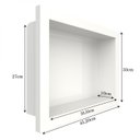 Ver imagem 3 de Nicho para Banheiro Mármore Sintético 45,2x10x33cm Branco
