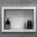 Ver imagem 1 de Nicho para Banheiro Mármore Sintético 45,2x10x33cm Branco