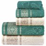 Jogo de Banho Toalhas Malau Decorado 5 Peças Verde - 1
