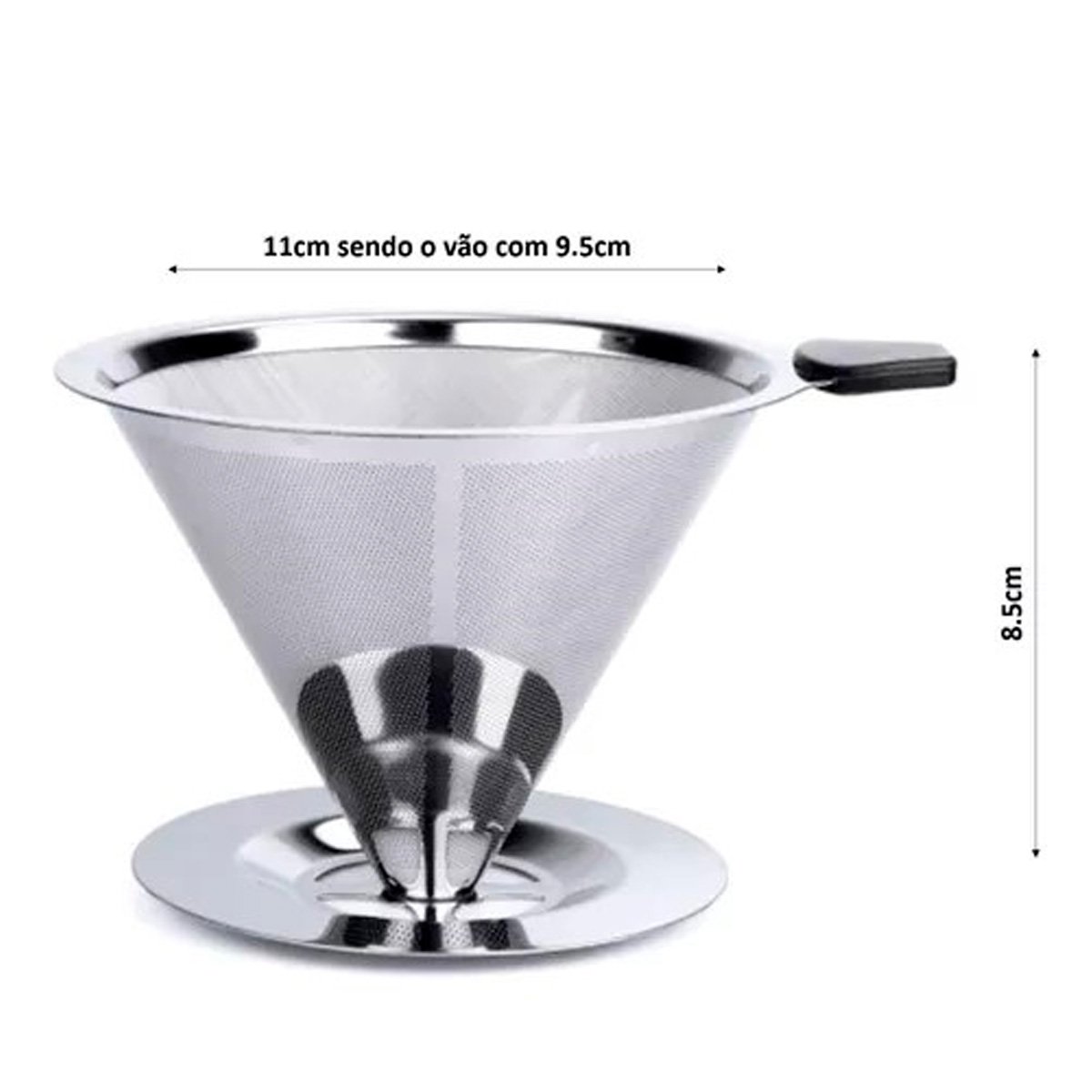 Coador de Café Inox Pour Over Tam. 102 - Não Precisa Filtro ...