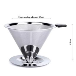 Coador de Café Inox Pour Over Tam. 102 - Não Precisa Filtro - 6
