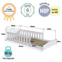 Ver imagem 2 de Cama de Chão de Solteiro Infantil Enc002 Linha Encanto Completa Móveis