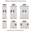 Ver imagem 6 de Cômoda Infantil 125cm 2 Portas com Vidro e 4 Gavetas Teddy Multimóveis Mp4490 Madeirado/branco
