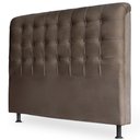 Ver imagem 1 de Cabeceira Estofada Cama Box Casal Queen Louise 160cm Suede Marrom - Desk Design