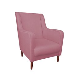 Poltrona Amamentação com Puff Manu Veludo Rose - 3