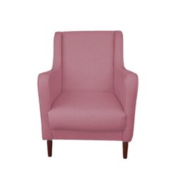 Poltrona Amamentação com Puff Manu Veludo Rose - 4
