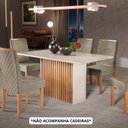Ver imagem 2 de Mesa Jantar Largha 80,5cm x 90 cm Vidro Cris Branco/Mel/Off White