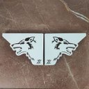 Ver imagem 3 de Par Mãos Francesas Ornamentada Lobo Branco Aço 20cm Industrial Zarg