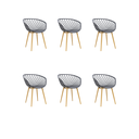 Ver imagem 2 de Kit 6 Cadeiras com Braços Clarice Preto