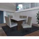 Ver imagem 1 de Conjunto Sala de Jantar Mesa com 6 Cadeiras Isis UAI Móveis