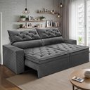 Ver imagem 1 de Sofá Retrátil e Reclinável 2,30m Essence Velusoft Cinza Cama Inbox
