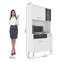 Ver imagem 5 de Armário para Cozinha 4 Portas 1 Gaveta Viena Plus Madine