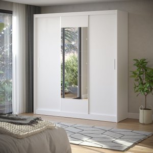Guarda-Roupa Casal com Espelho 3 Portas de Correr Muriqui Maxx CabeCasa MadeiraMadeira