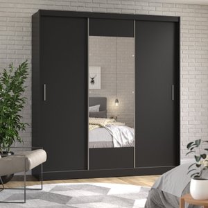 Guarda-Roupa Casal com Espelho 3 Portas de Correr Muriqui Maxx CabeCasa MadeiraMadeira
