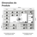Ver imagem 3 de Armário de Cozinha Completa 340 cm Branco Vik Madesa 01