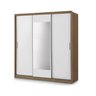 Guarda-Roupa Casal com Espelho 3 Portas de Correr Muriqui Maxx CabeCasa MadeiraOriginals - 8