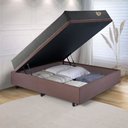 Ver imagem 3 de Cama Box Casal Baú Suede com Colchão Adapto Ecoflex Mola Ensacada 138x188
