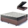 Cama Box Casal Baú Suede  com Colchão Adapto Ecoflex Mola Ensacada 138x188 - 1
