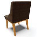 Ver imagem 7 de Poltrona Decorativa Base Fixa de Madeira Firenze Suede Marrom/Castanho - Gran Belo