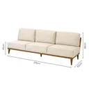 Ver imagem 4 de Sofá 3 Lugares Boreal com Mola Ensacada CabeCasa MadeiraOriginals