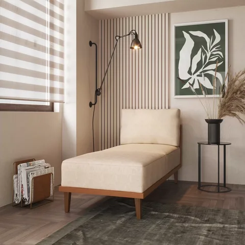 Chaise Boreal Base em Madeira com Mola Ensacada CabeCasa MadeiraOriginals