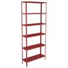 Estante Aço 6 Prateleiras Livros Cozinha Quarto Eaf013 Vermelho - 1