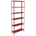 Ver imagem 1 de Estante Aço 6 Prateleiras Livros Cozinha Quarto Eaf013 Vermelho