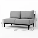 Ver imagem 4 de Sofá 2 Lugares Boreal com Mola Ensacada CabeCasa MadeiraOriginals