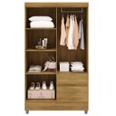 Ver imagem 6 de Guarda Roupa Solteiro 103cm com Espelho Mayra Nature V02 - Mpozenato